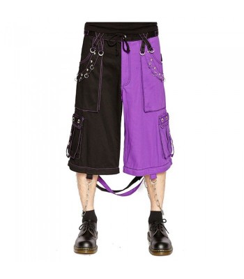 Men Bondage Trouser Punk Rock Transformer Purple Baggy Trouser